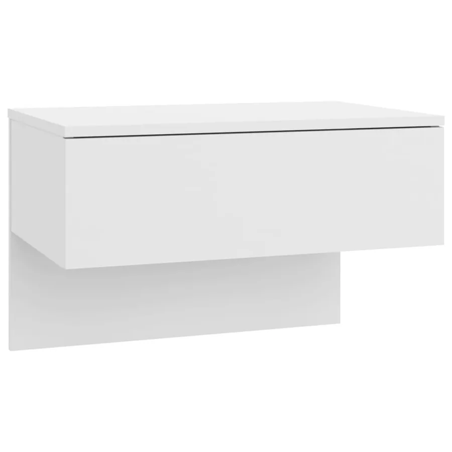 Tables de chevet murales 2 pcs Blanc brillant - 5