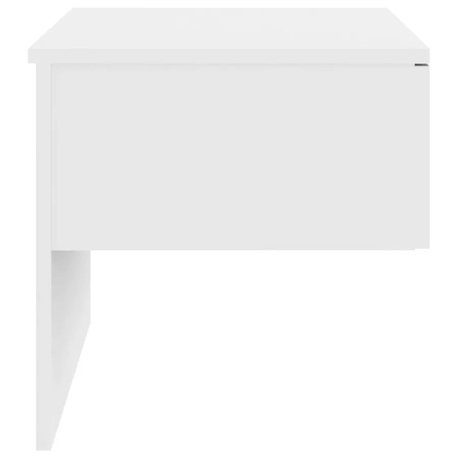 Tables de chevet murales 2 pcs Blanc brillant - 7