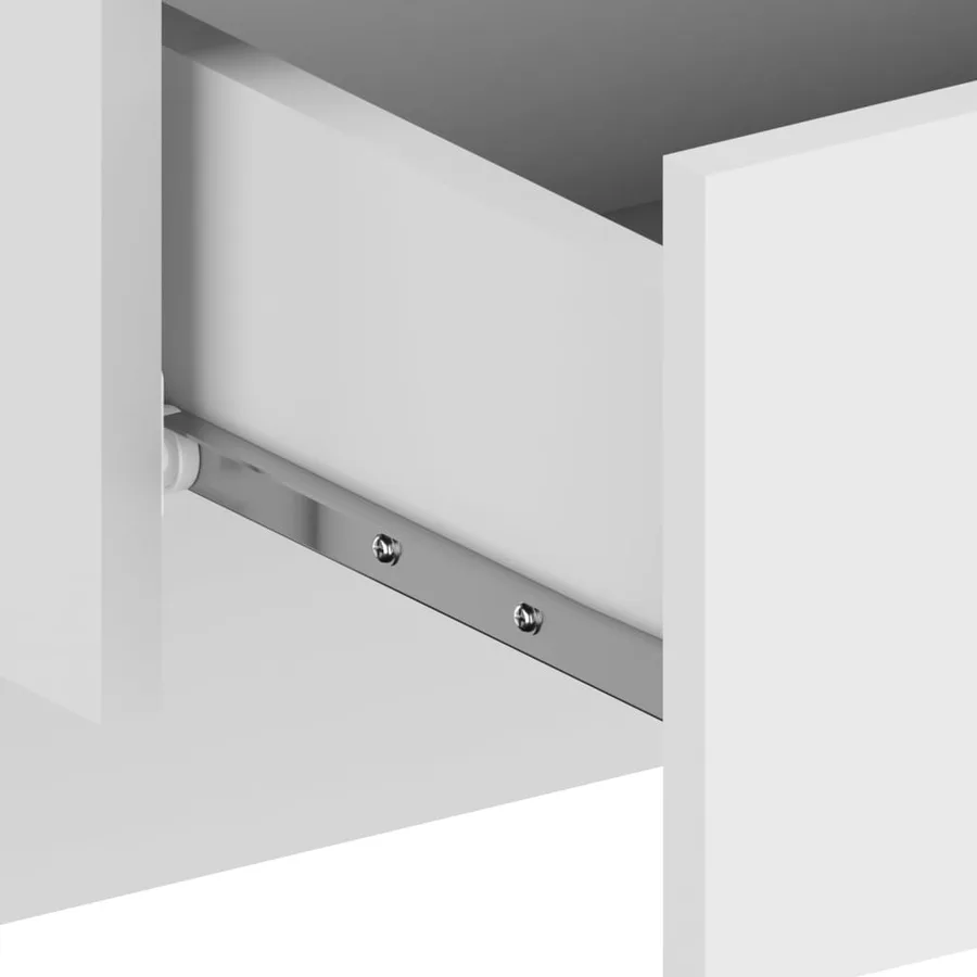 Tables de chevet murales 2 pcs Blanc brillant - 8