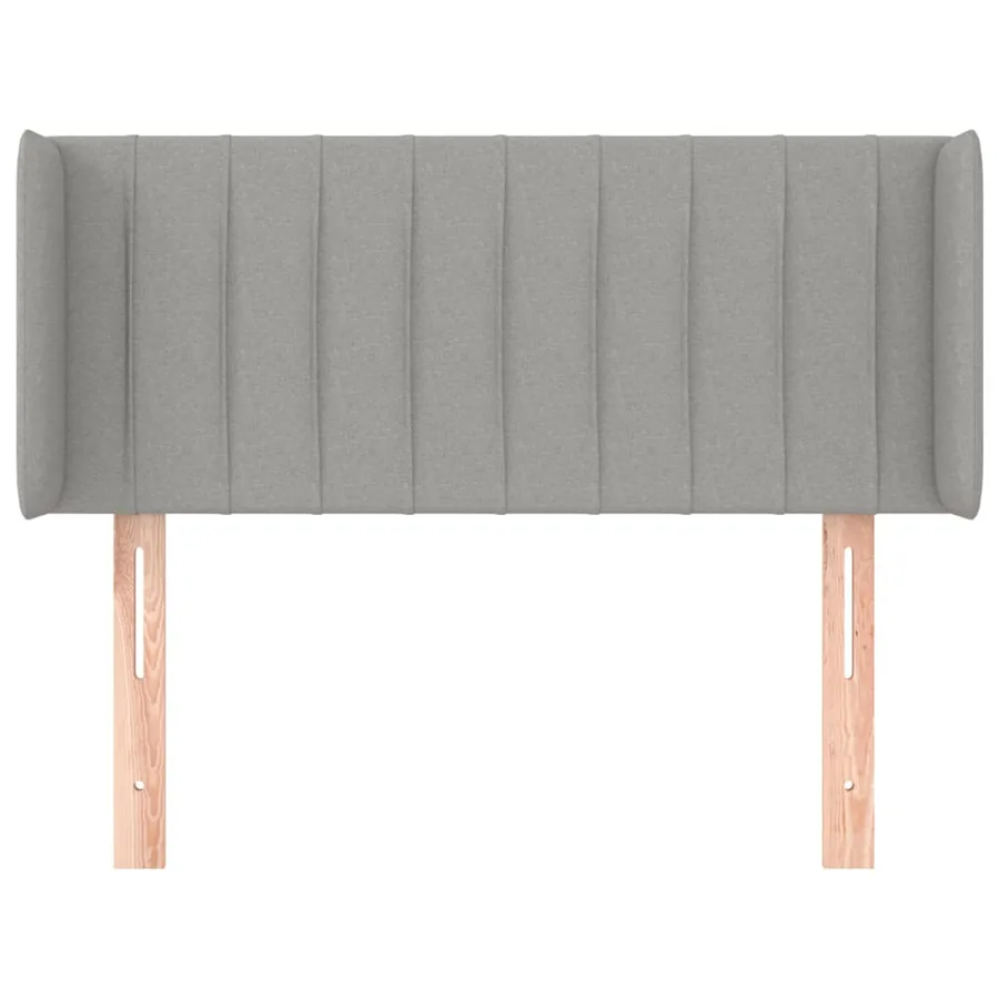 Tête de lit avec oreilles Gris clair 103x16x78/88 cm Tissu - 3