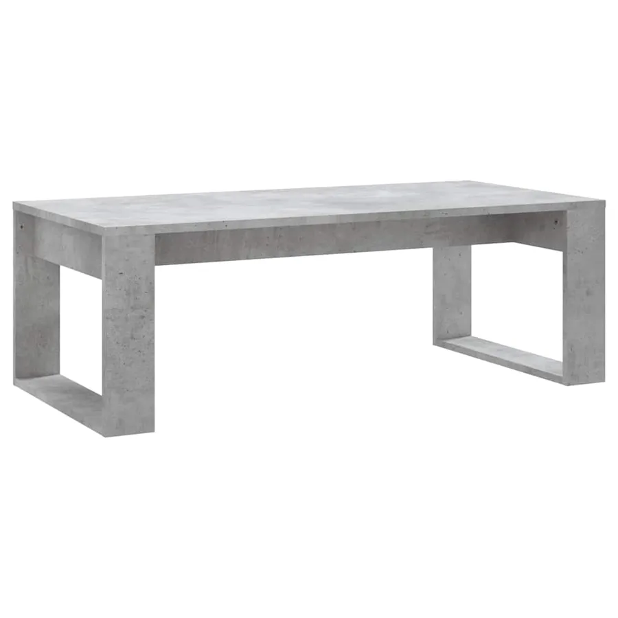 Table basse gris béton 102x50x35 cm bois d'ingénierie - 2
