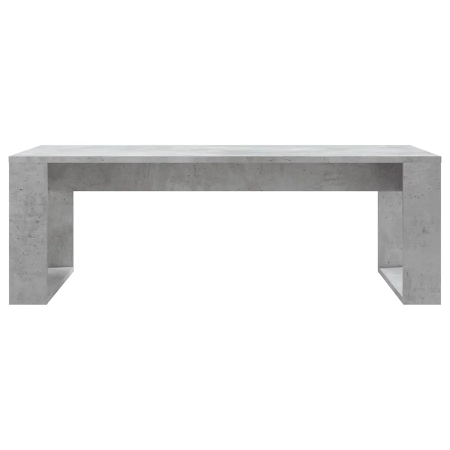 Table basse gris béton 102x50x35 cm bois d'ingénierie - 4