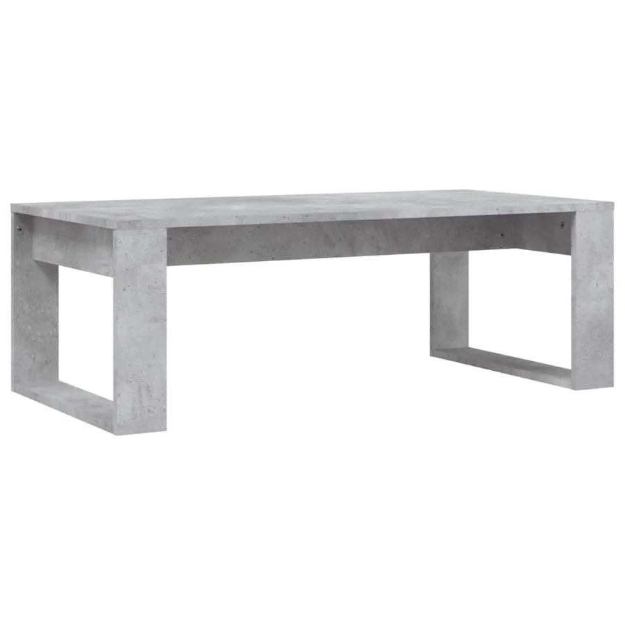 Table basse gris béton 102x50x35 cm bois d'ingénierie - 6