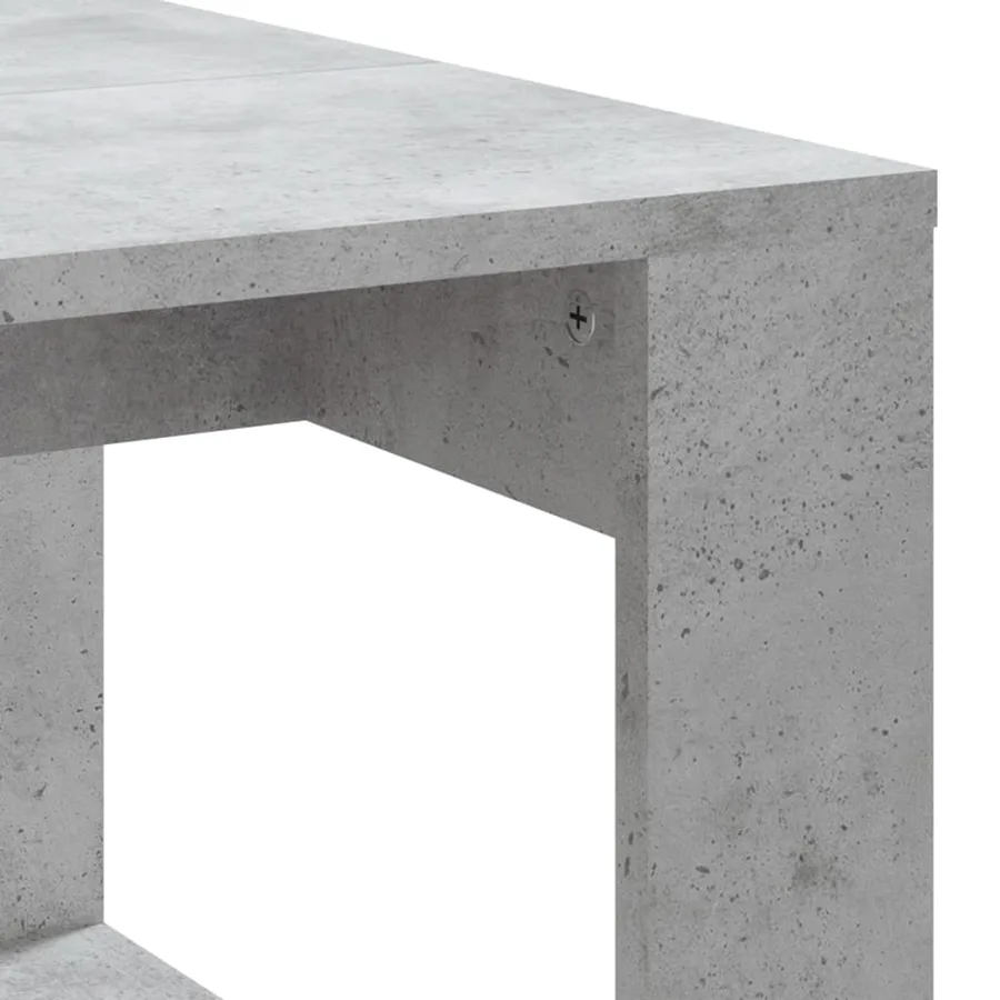 Table basse gris béton 102x50x35 cm bois d'ingénierie - 7