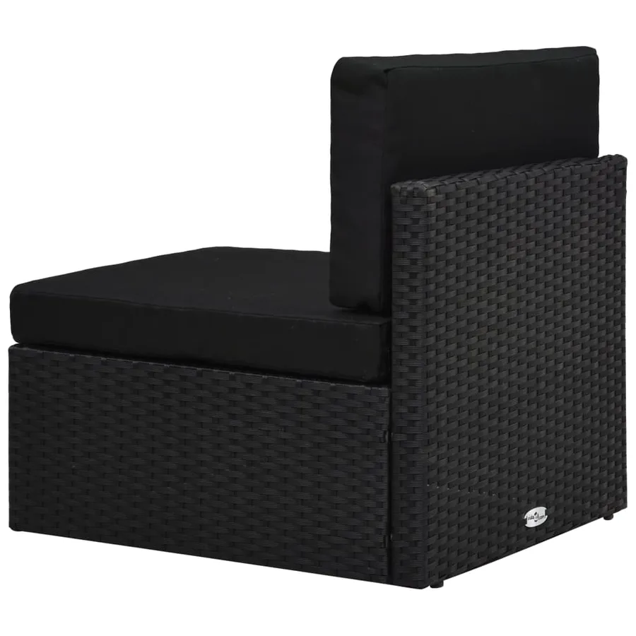Salon de jardin 4 pcs Résine tressée Noir - 11