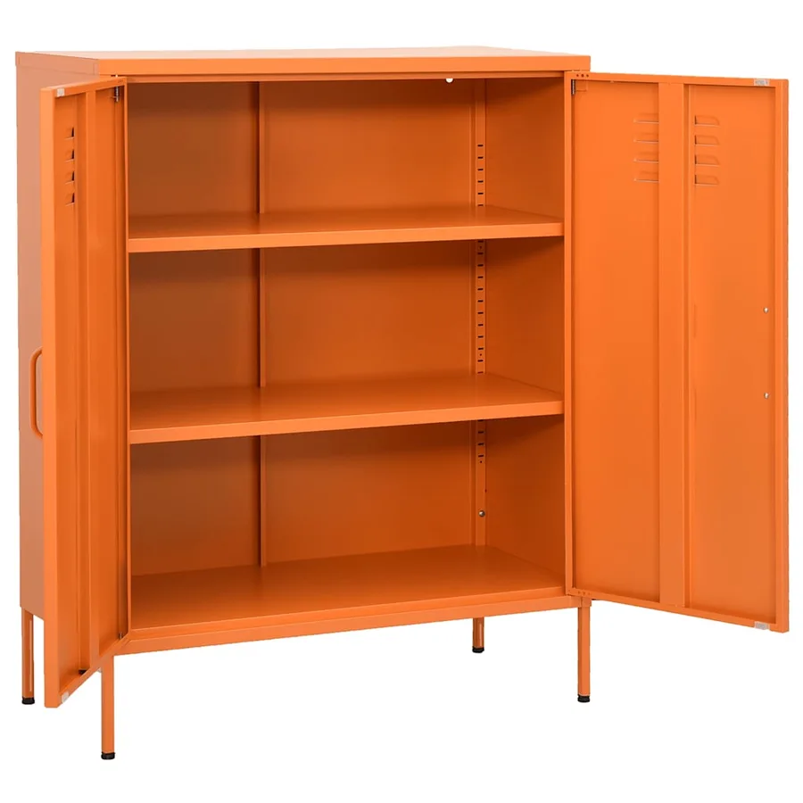Armoire de rangement Orange 80x35x101,5 cm Acier - 2