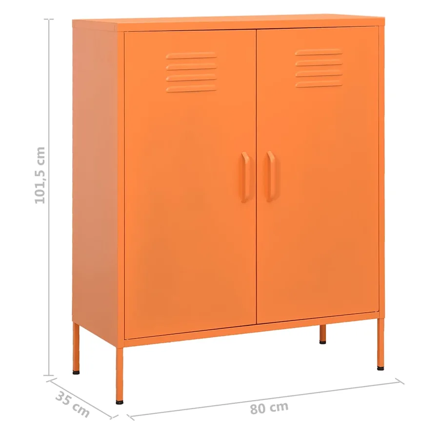 Armoire de rangement Orange 80x35x101,5 cm Acier - 9