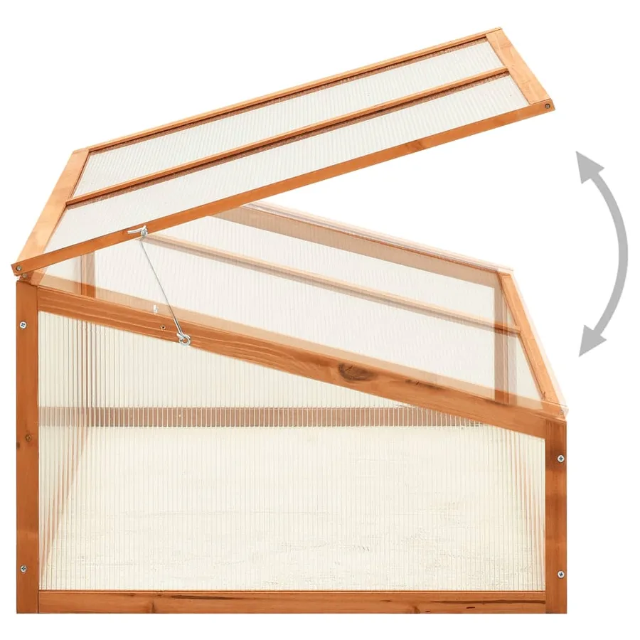 Serre 100x65x40 cm Bois de sapin - 4