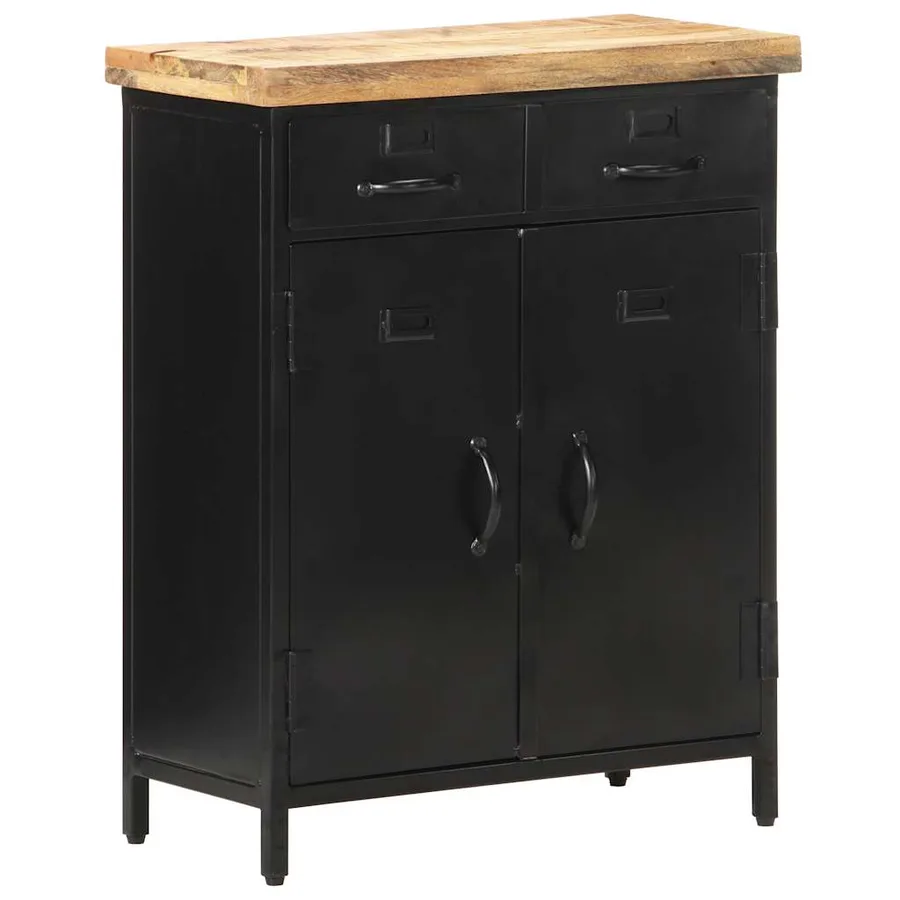 Buffet 60x30x76 cm Bois de manguier brut - 10