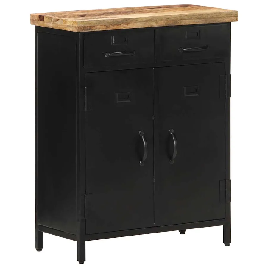 Buffet 60x30x76 cm Bois de manguier brut - 11