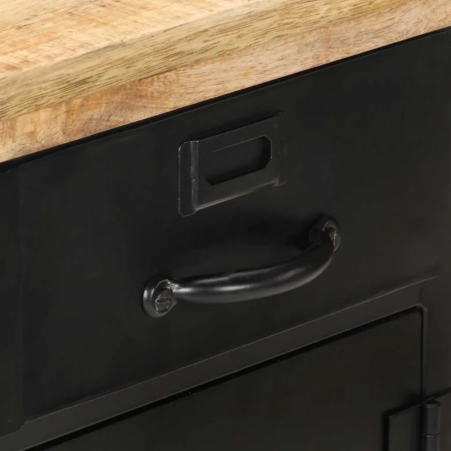 Buffet 60x30x76 cm Bois de manguier brut - 5
