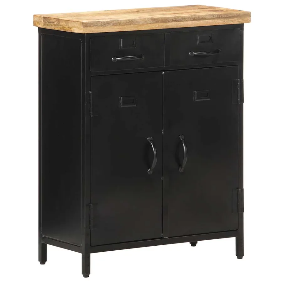 Buffet 60x30x76 cm Bois de manguier brut - 9