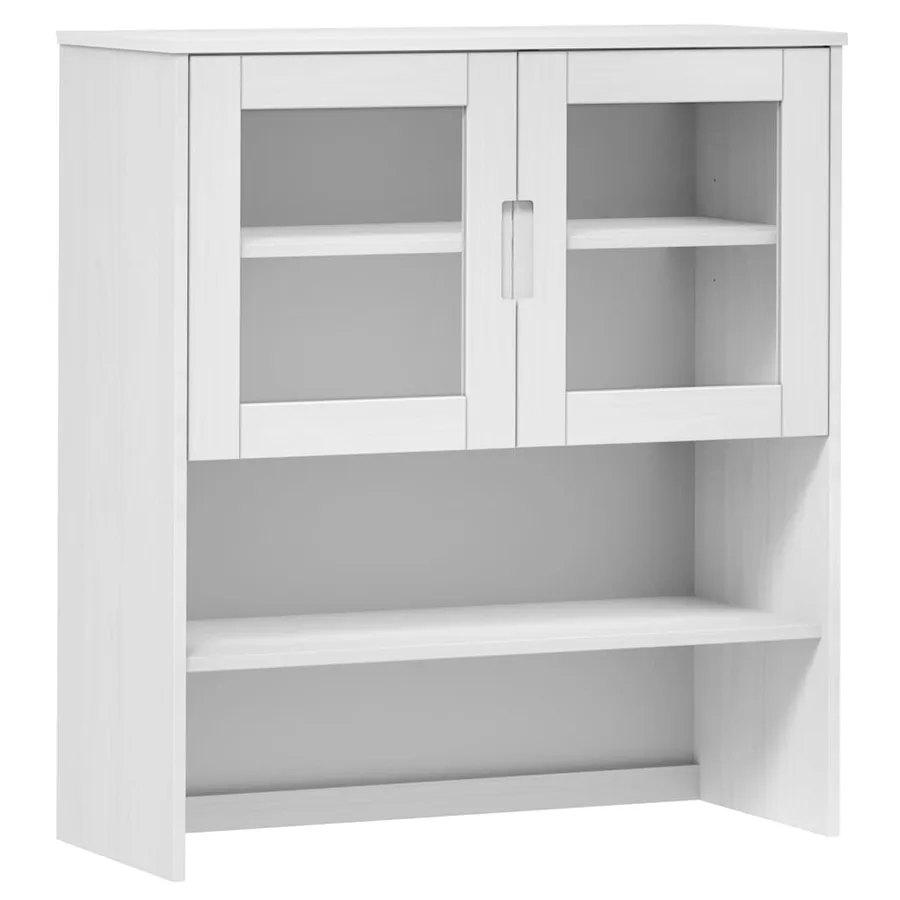 Dessus de buffet MOLDE Blanc 90x35x100 cm Bois massif de pin - 2