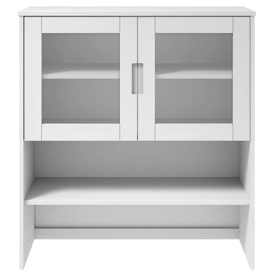 Dessus de buffet MOLDE Blanc 90x35x100 cm Bois massif de pin - 4