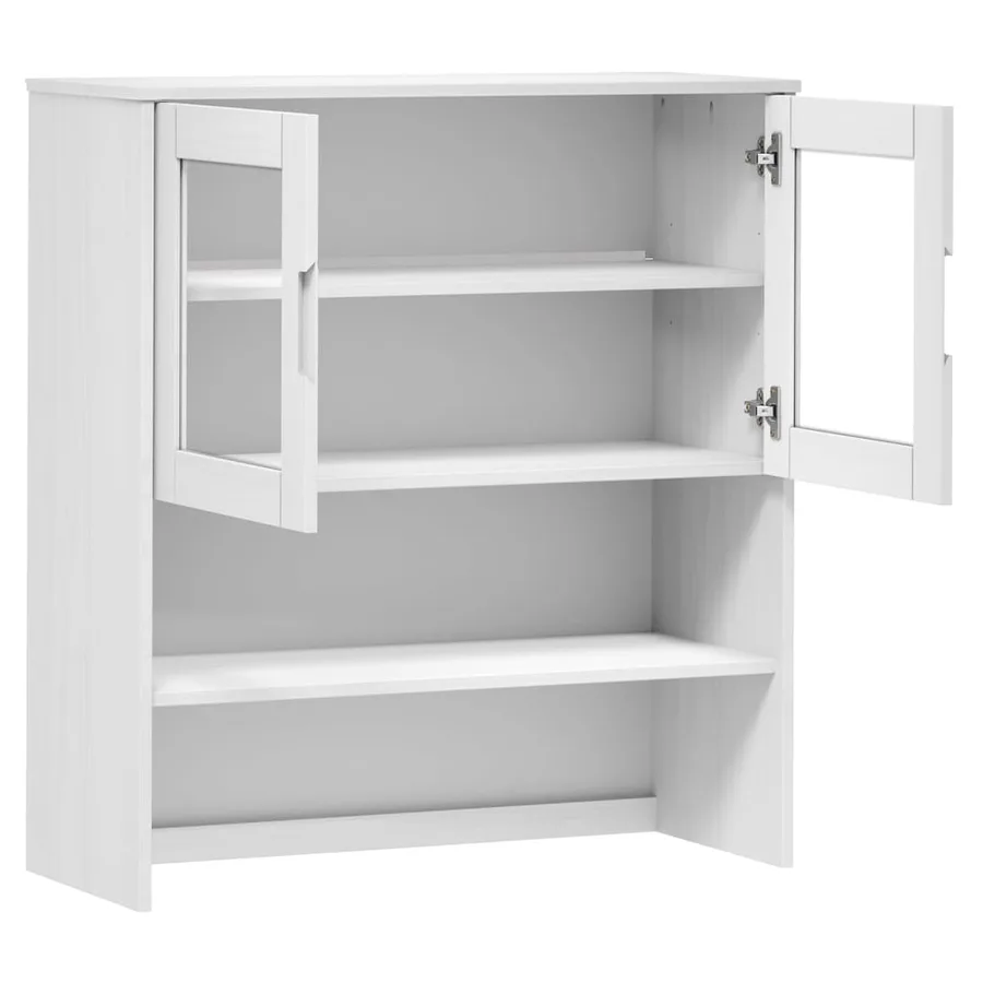Dessus de buffet MOLDE Blanc 90x35x100 cm Bois massif de pin - 5