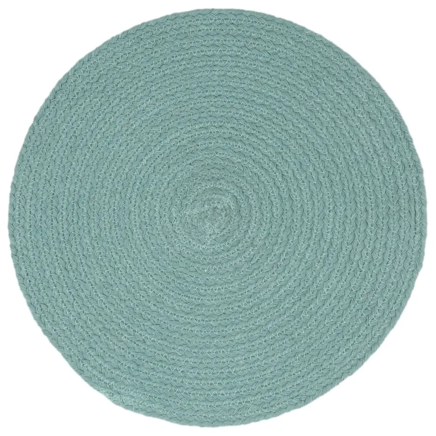 Napperons 6 pcs Vert Plain 38 cm Rond Coton - 2