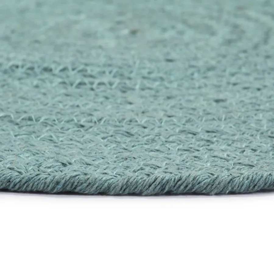 Napperons 6 pcs Vert Plain 38 cm Rond Coton - 3