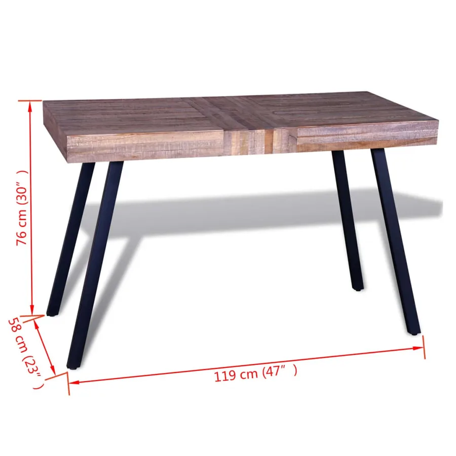 Table Teck recyclé - 8