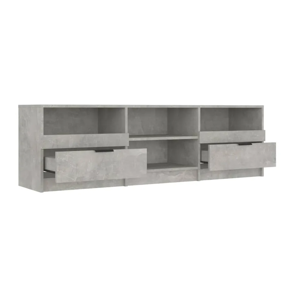 Meuble TV Gris béton 150x33,5x45 cm Bois d'ingénierie - 5