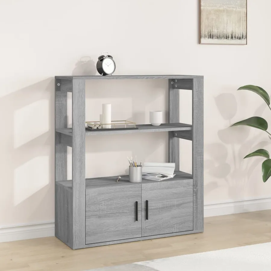 Buffet Sonoma gris 80x30x90 cm Bois d'ingénierie