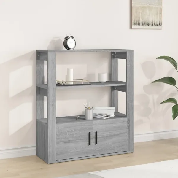 Buffet Sonoma gris 80x30x90 cm Bois d'ingénierie