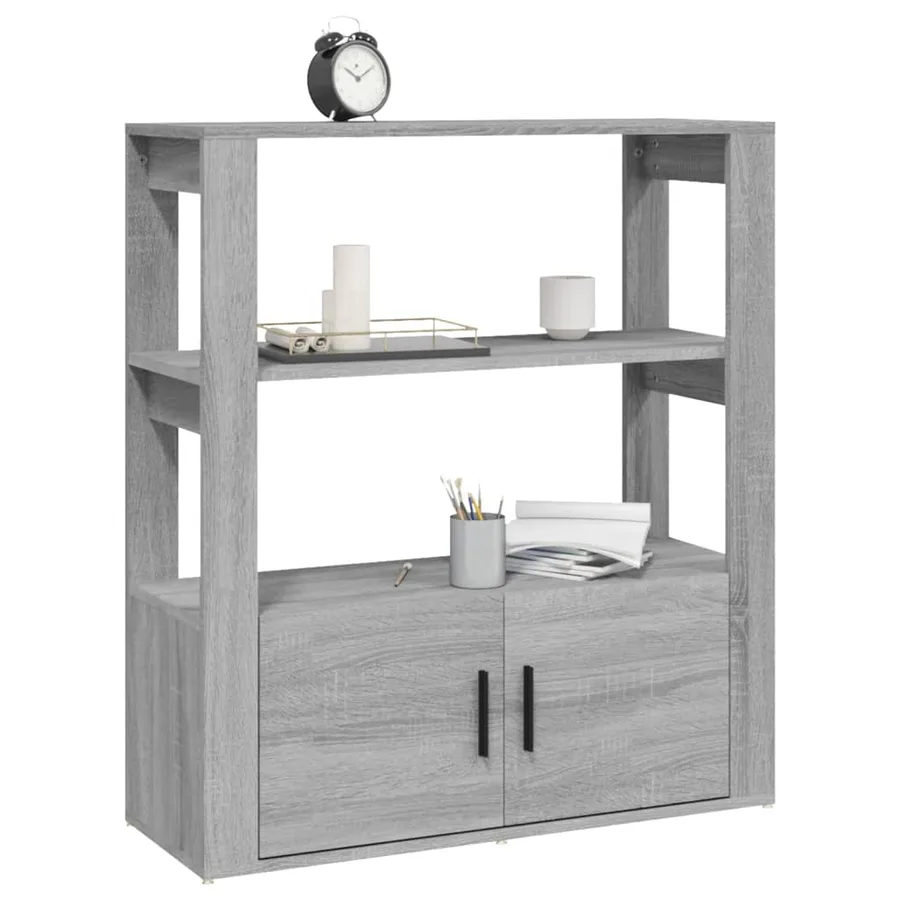 Buffet Sonoma gris 80x30x90 cm Bois d'ingénierie - 5