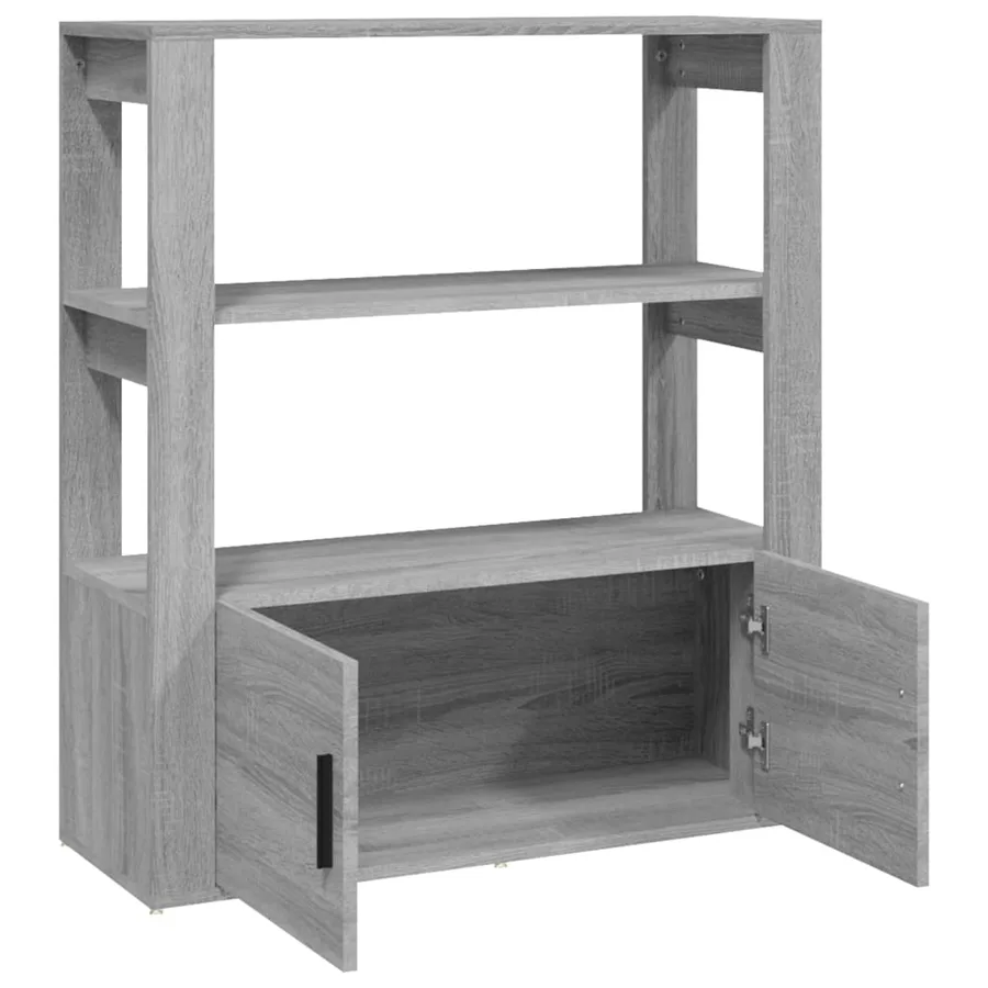 Buffet Sonoma gris 80x30x90 cm Bois d'ingénierie - 6