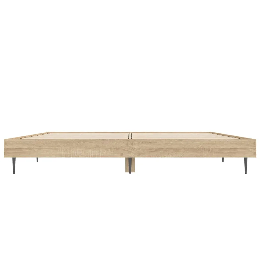 Cadre de lit sans matelas chêne sonoma 140x190 cm - 6