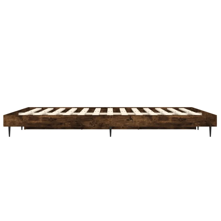 Cadre de lit sans matelas chêne fumé 140x190 cm bois ingénierie - 7