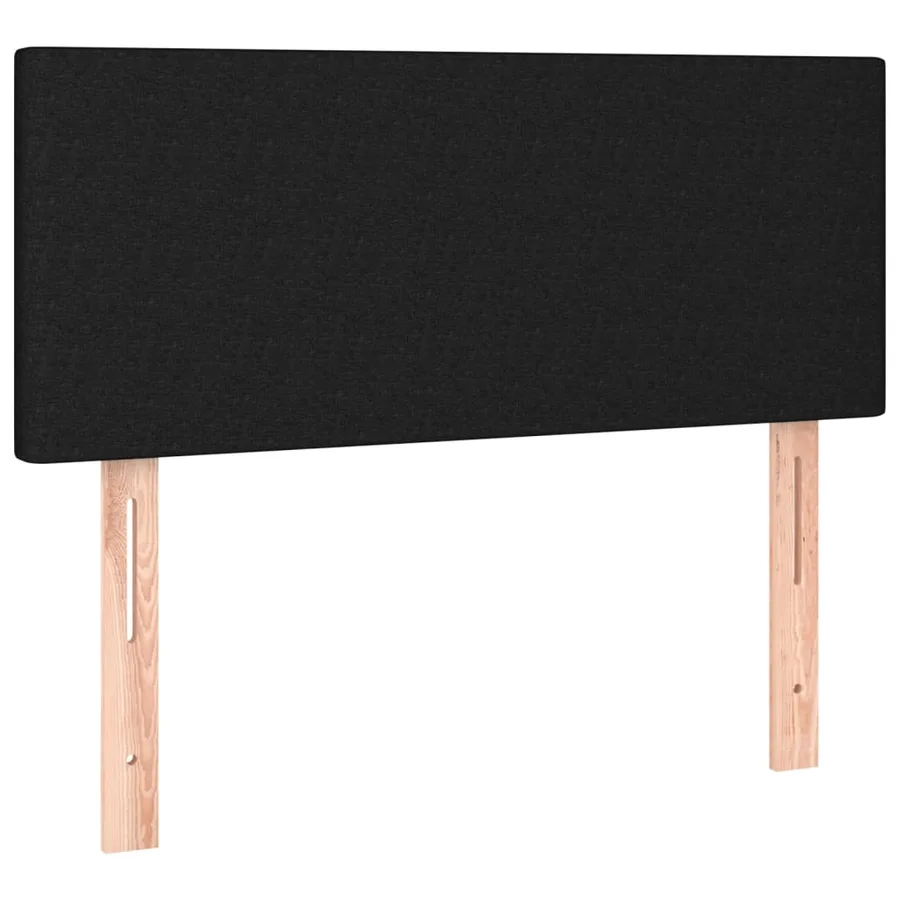 Sommier à lattes de lit avec matelas Noir 100x200 cm Tissu - 6