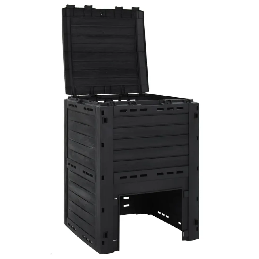 Composteur de jardin Noir 280 L Polypropylène - 5