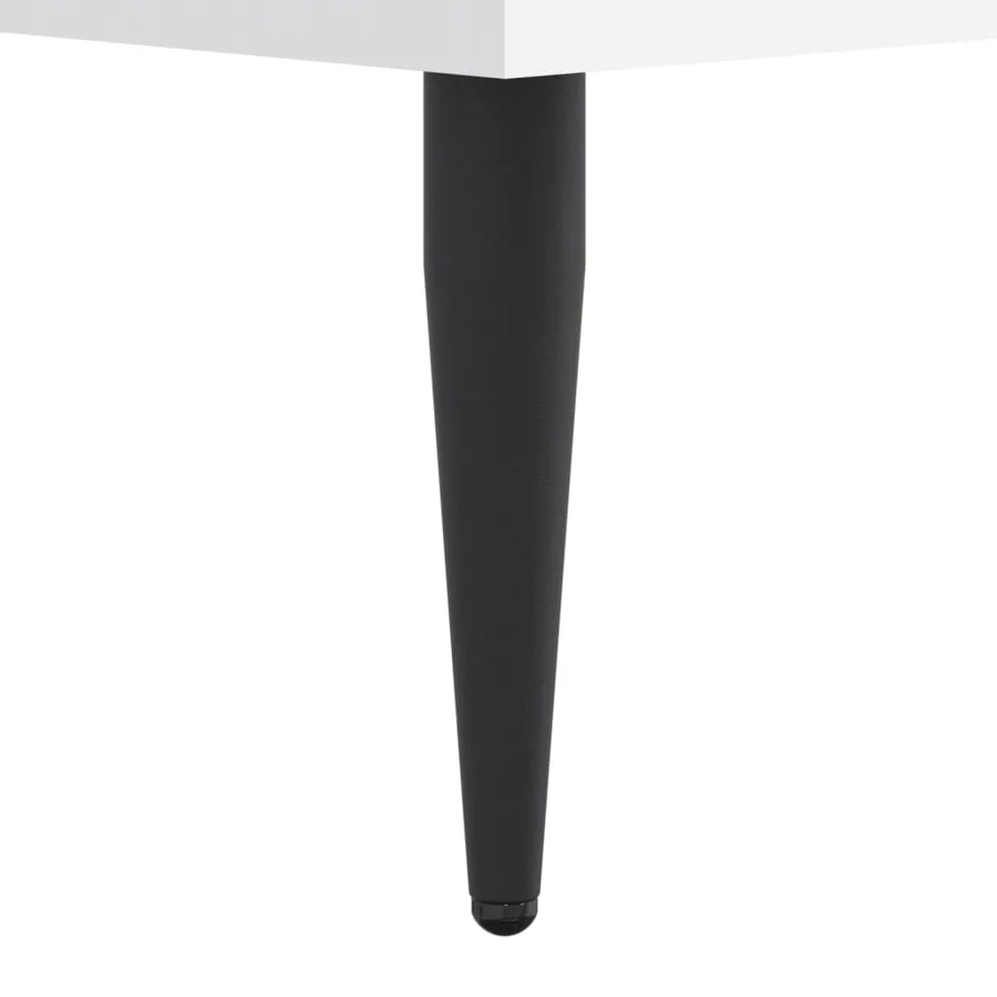 Cadre de lit sans matelas blanc brillant 180x200 cm - 8