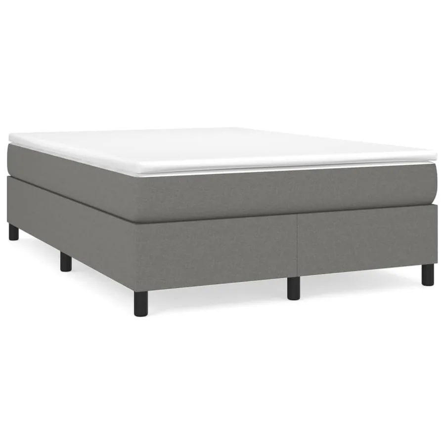 Sommier à lattes de lit avec matelas Gris foncé 140x190cm Tissu - 2