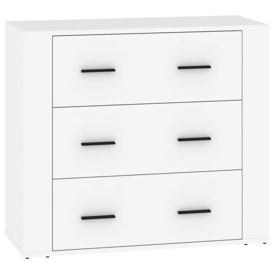 Buffets 3 pcs Blanc Bois d'ingénierie - 7