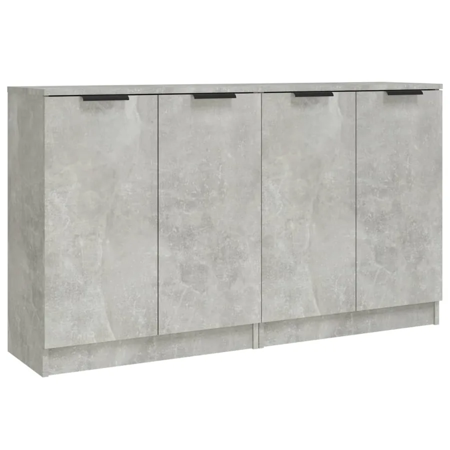 Buffets 2 pcs Gris béton 60x30x70 cm Bois d'ingénierie - 2
