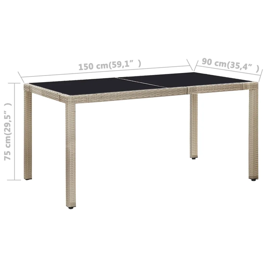 Ensemble à manger d'extérieur 7 pcs coussins Résine tressée - 10