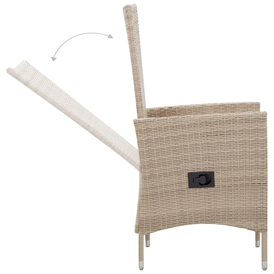 Ensemble à manger d'extérieur 7 pcs coussins Résine tressée - 6