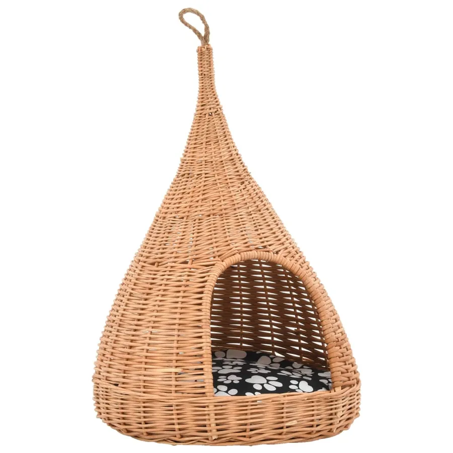 Panier pour chats avec coussin 40x60 cm Saule naturel - 2