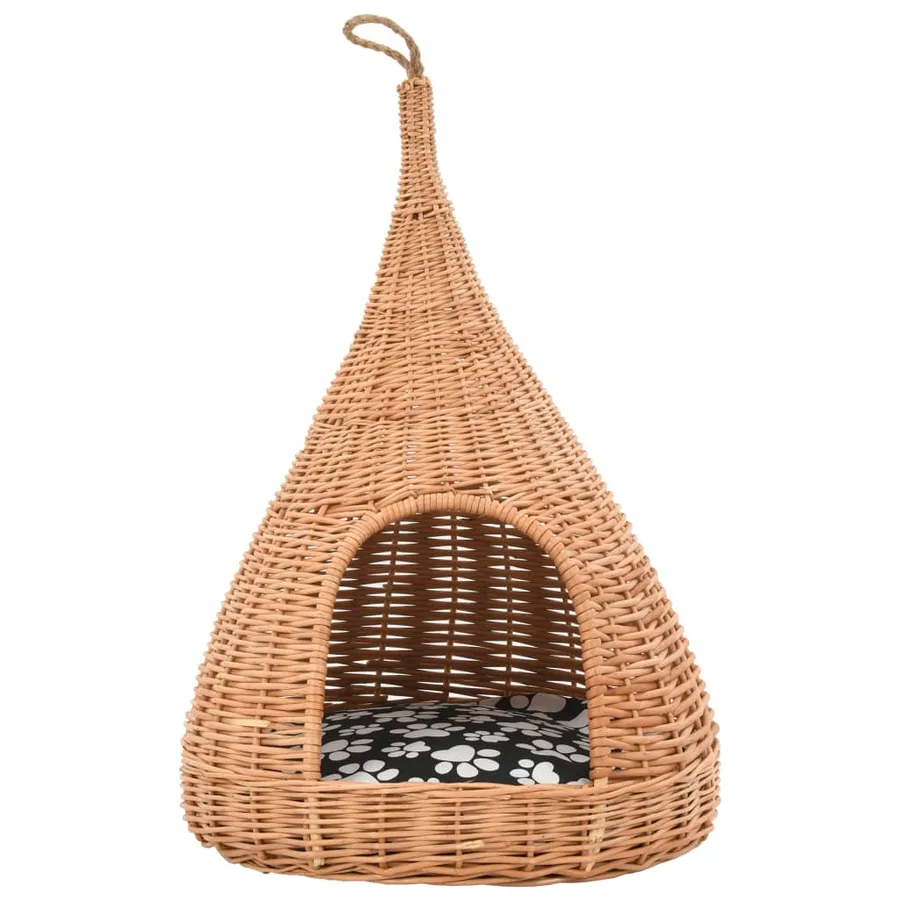 Panier pour chats avec coussin 40x60 cm Saule naturel - 3