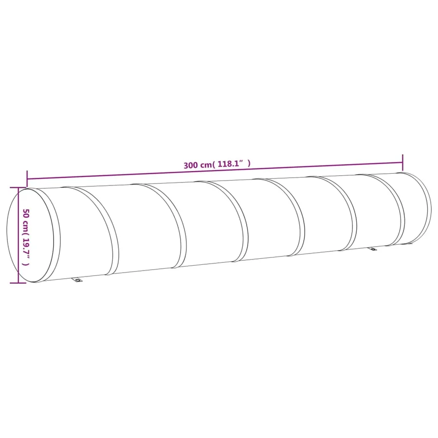 Tunnel pour chien bleu Ø 50x300 cm polyester - 8