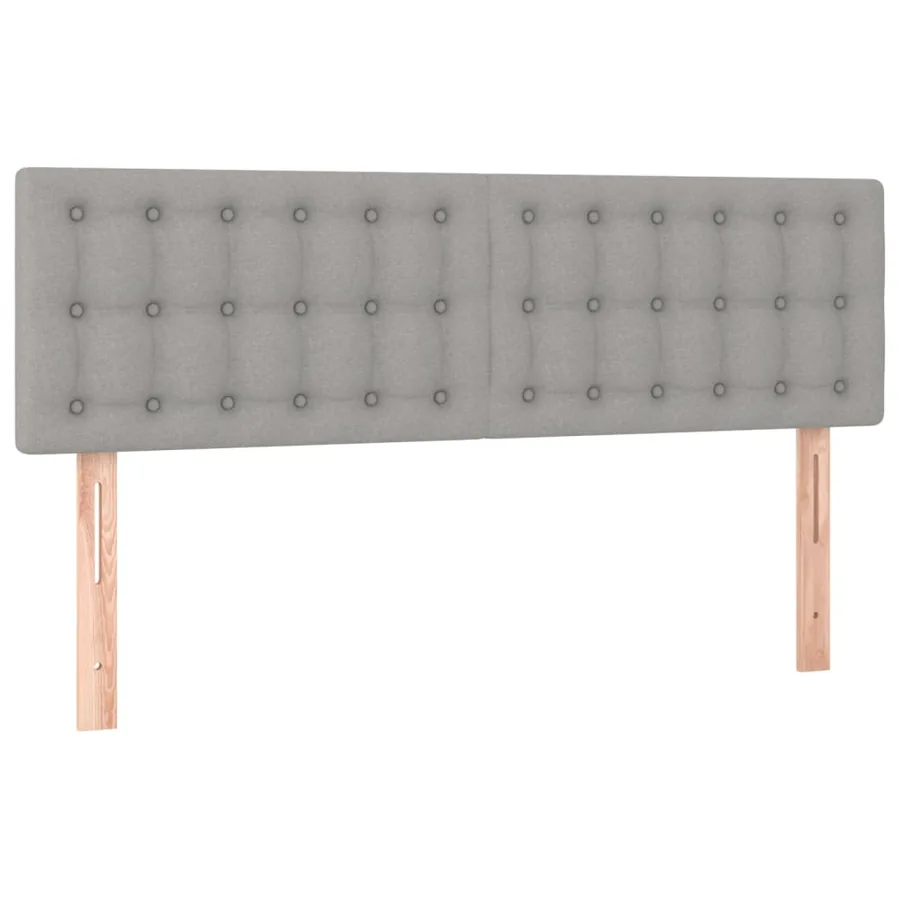 Sommier à lattes de lit et matelas et LED Gris clair 140x190 cm - 7