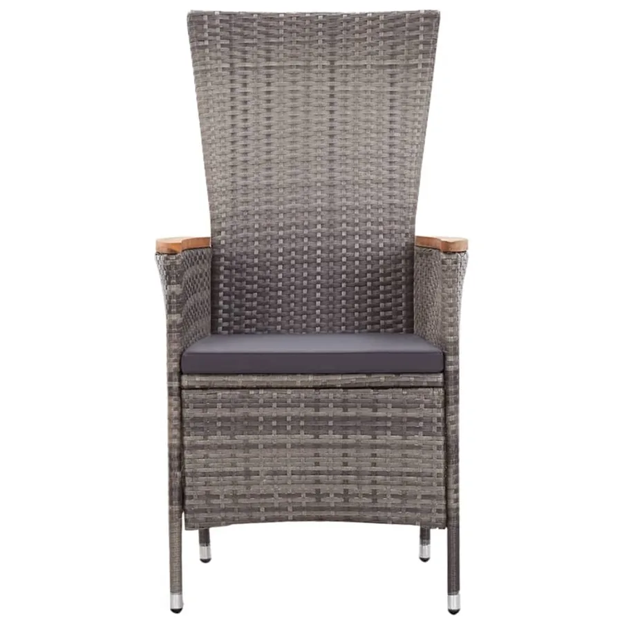 Ensemble à manger de jardin 5 pcs Gris - 10
