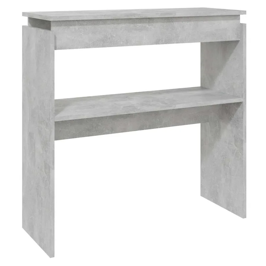 Table console Gris béton 80x30x80 cm Aggloméré - 2