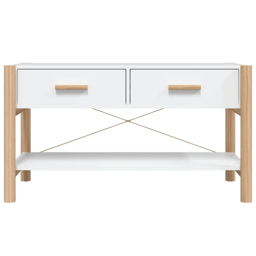Meuble TV Blanc 82x38x45 cm Bois d'ingénierie - 5