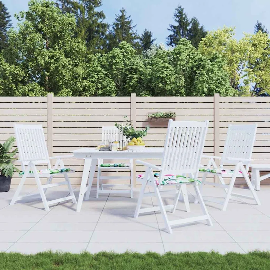 Coussins de chaise de jardin lot de 4 multicolore 40x40x4 cm