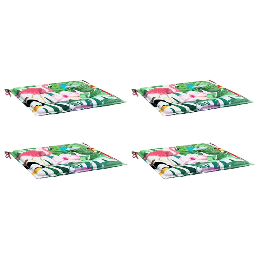 Coussins de chaise de jardin lot de 4 multicolore 40x40x4 cm - 3