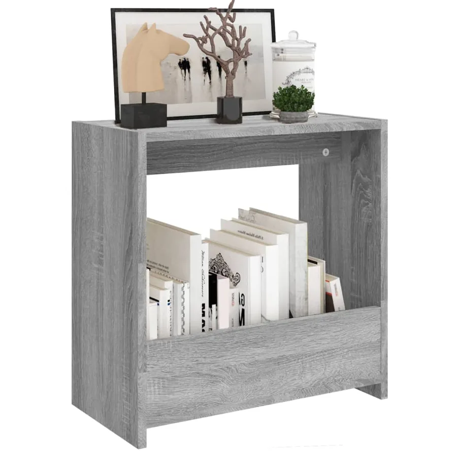 Table d'appoint Sonoma gris 50x26x50 cm Bois d'ingénierie - 3