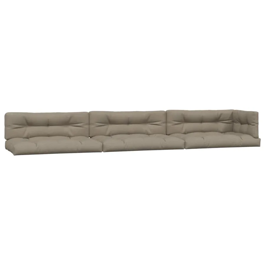 Coussins de palette lot de 7 taupe tissu - 2