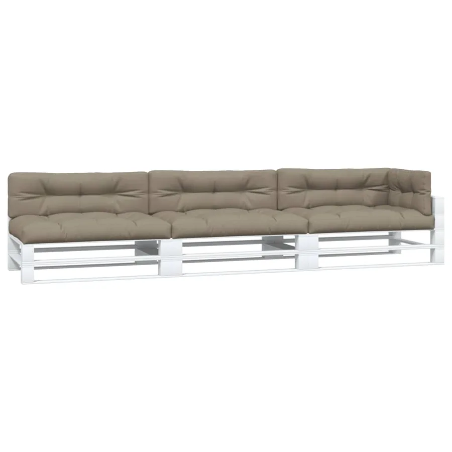Coussins de palette lot de 7 taupe tissu - 3