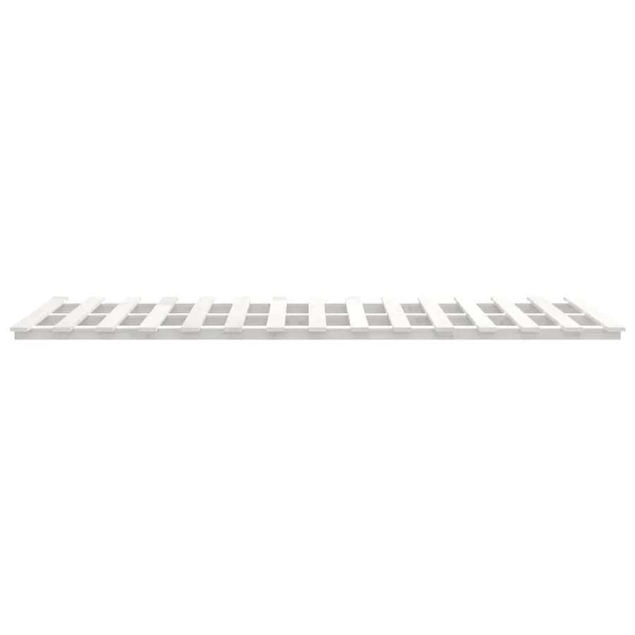 Cadre de lit sans matelas blanc 135x190 cm bois de pin massif - 6